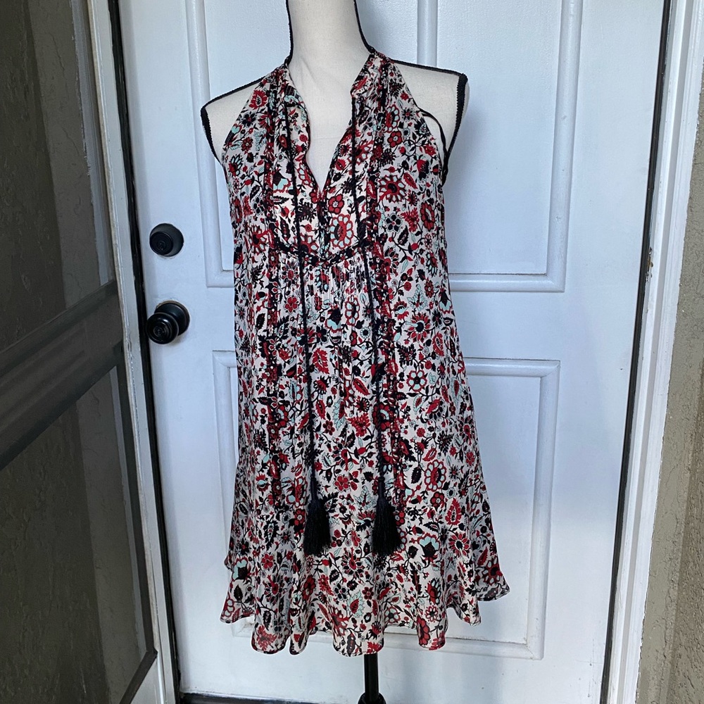 A.L.C Hadley, Size 2, Silk Floral Dress with Tassels